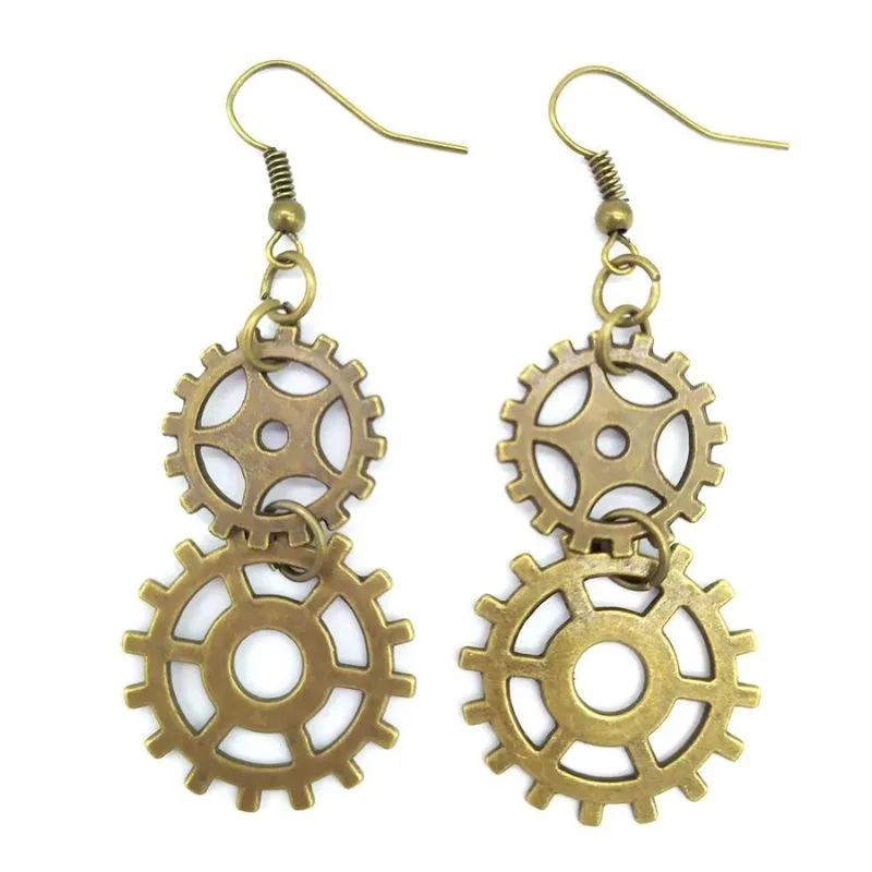 Vue 20 — Boucles d'Oreilles Pendantes Steampunk