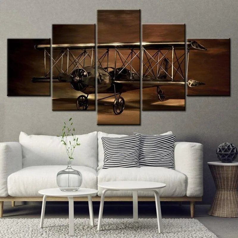 Vue 2 — Tableau Steampunk Avion Vintage