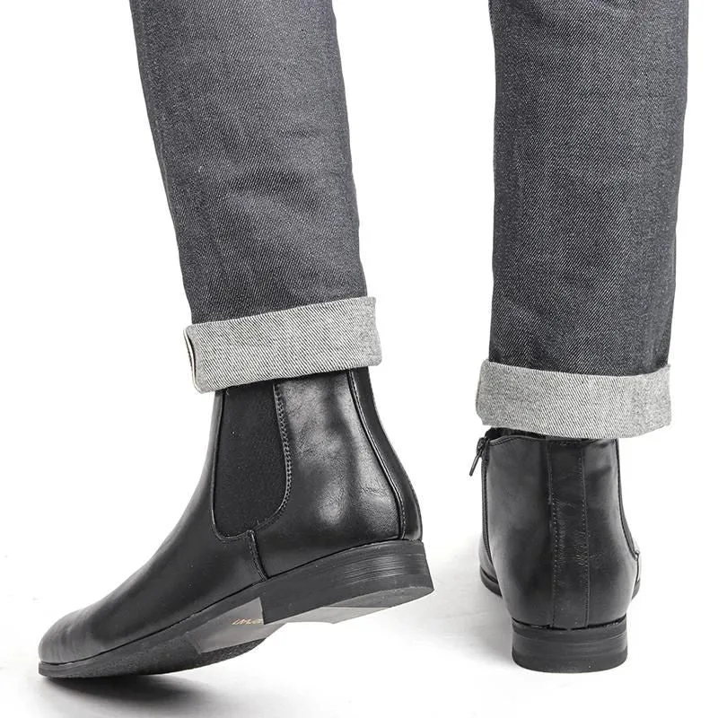 Vue 5 — Bottines Zippées en PU pour Homme