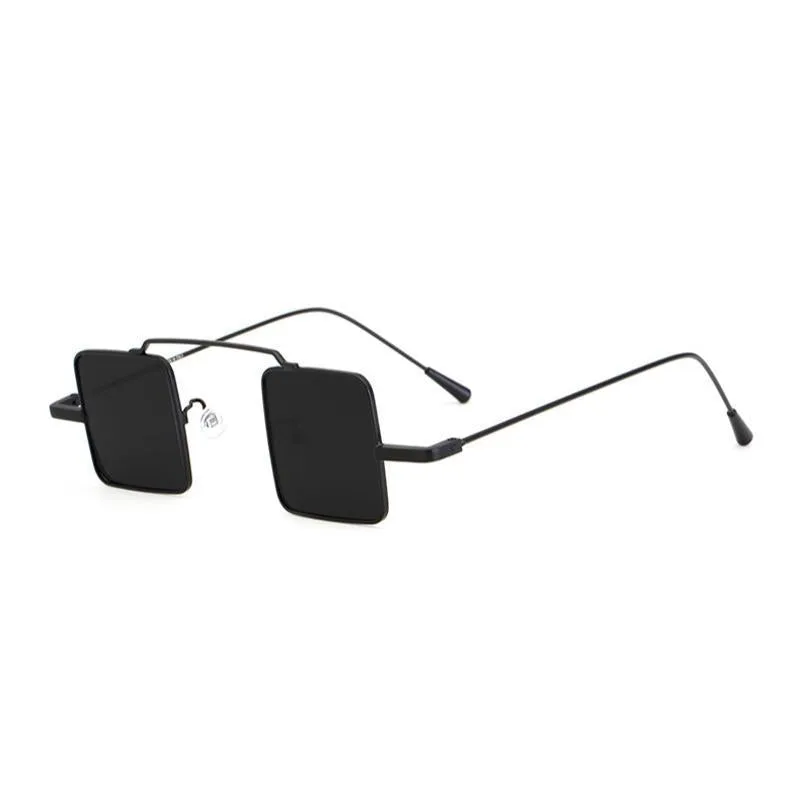 Vue 4 — Lunettes de Soleil Steampunk Carrées Vintage