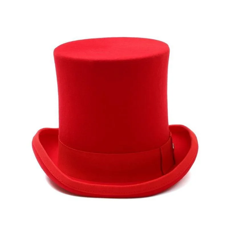 Vue 4 — Chapeau Haut de Forme Rouge