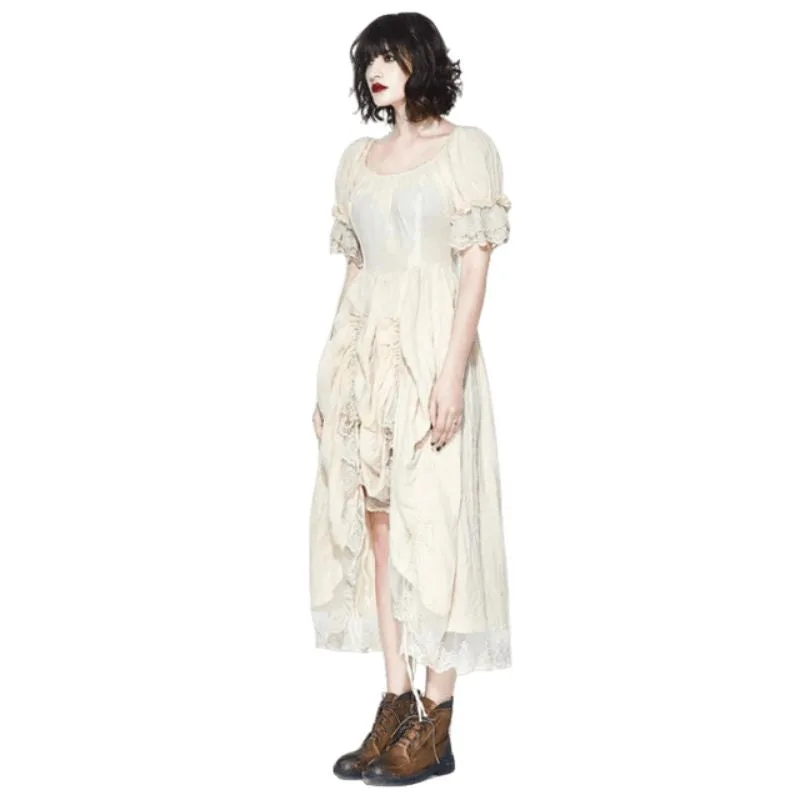 Vue 3 — Robe Victorienne Blanc Cassé