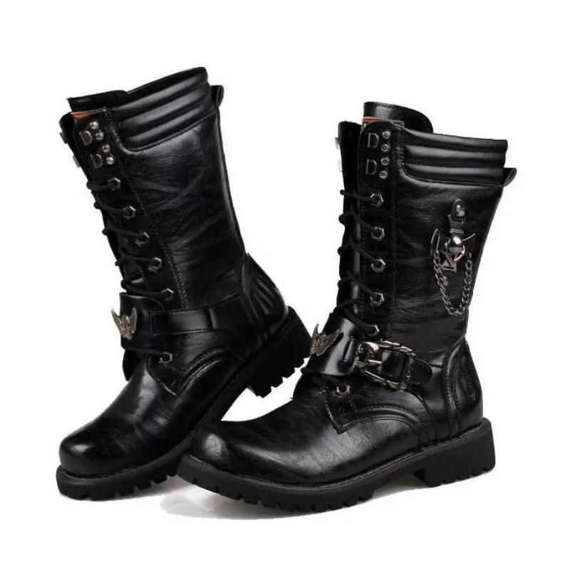 Vue 5 — Bottes Steampunk Gothique Tête de Mort