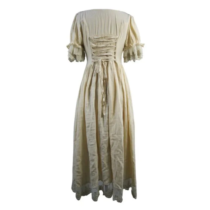 Vue 4 — Robe Victorienne Blanc Cassé