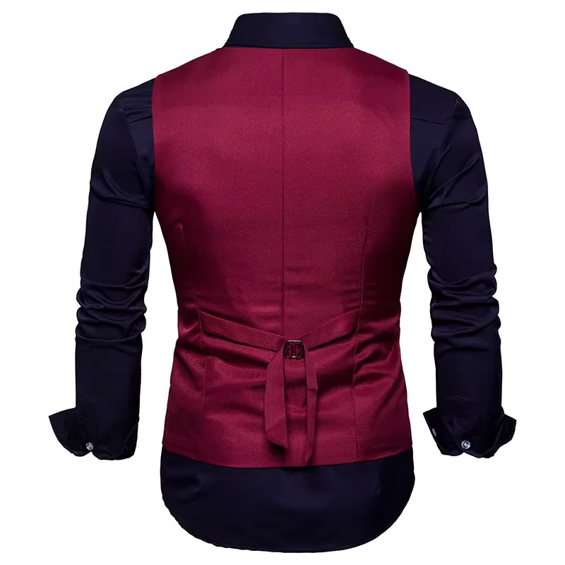 Vue 2 — Gilet de Costume Rouge