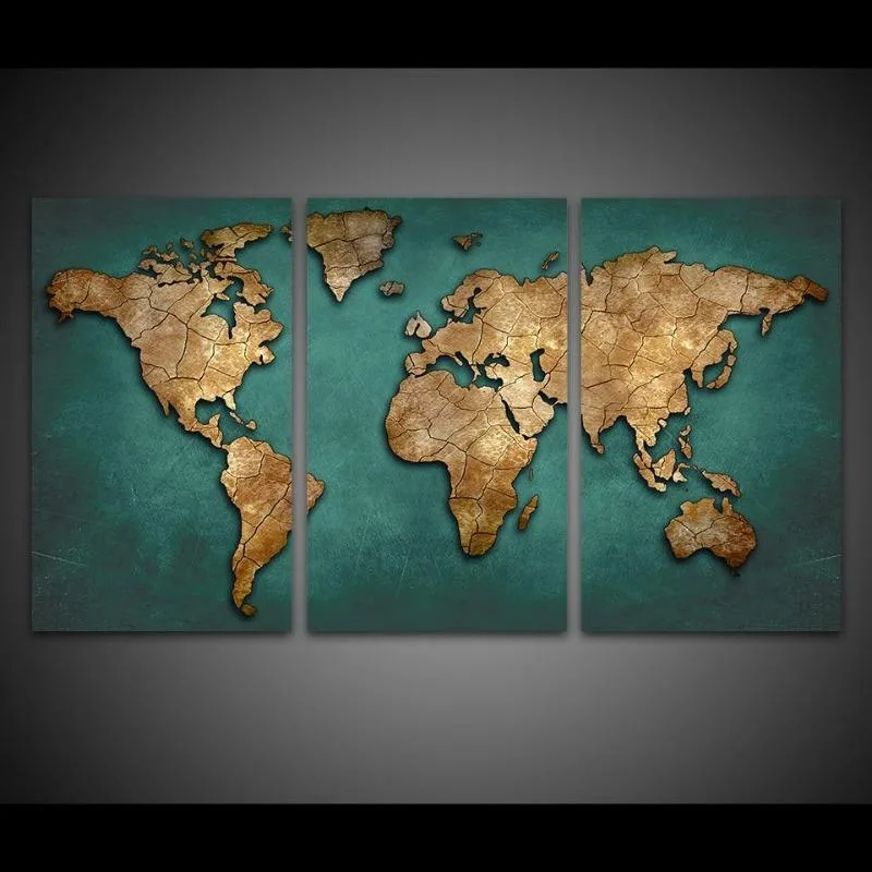 Vue 2 — Tableau Carte du Monde Vintage