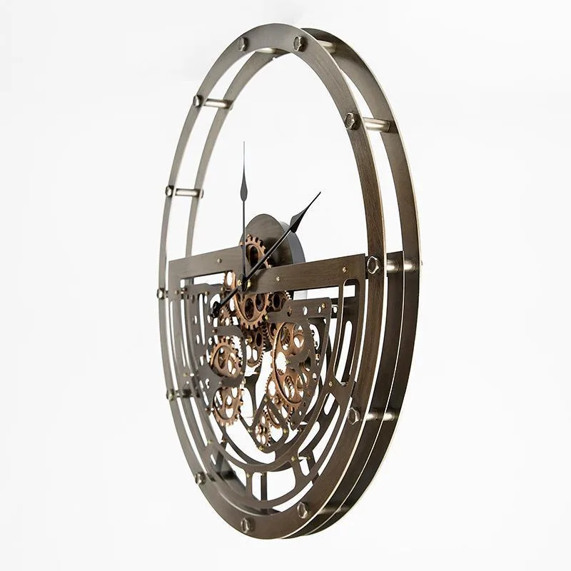 Vue 3 — Horloge Murale Industrielle Steampunk