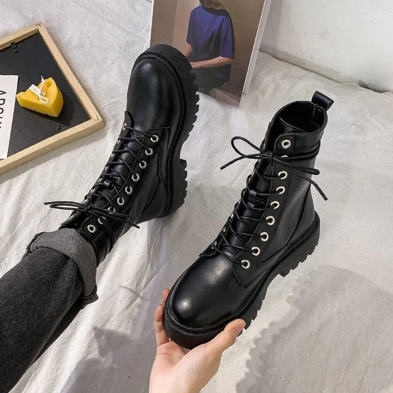 Vue 5 — Bottines Plateforme à Lacets