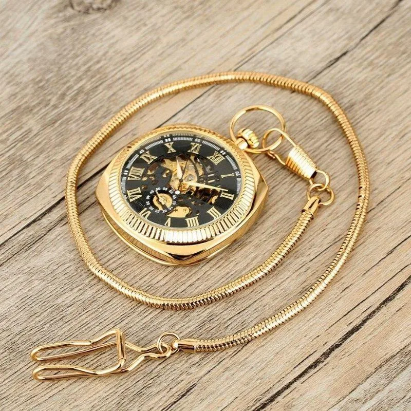 Vue 4 — Montre Gousset Carrée Ancienne