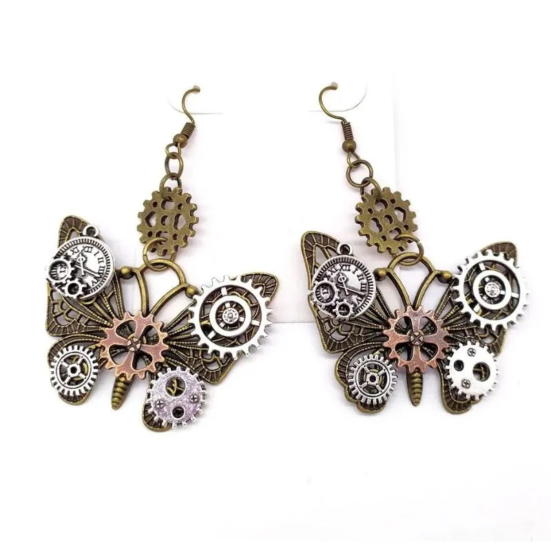 Boucles d'Oreilles Pendantes Steampunk