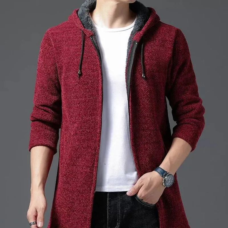 Vue 2 — Cardigan à Capuche Homme