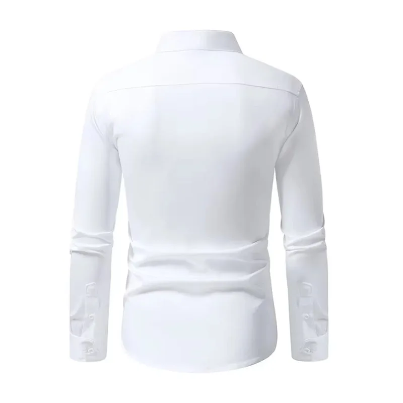 Vue 8 — Chemise à Col Mao Brodée