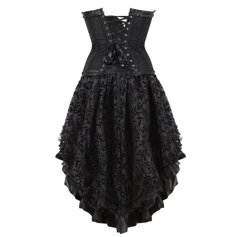 Vue 3 — Ensemble Corset Jupe Gothique