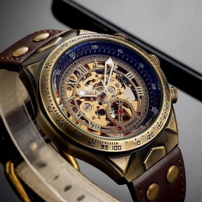 Vue 9 — Montre Steampunk Squelette