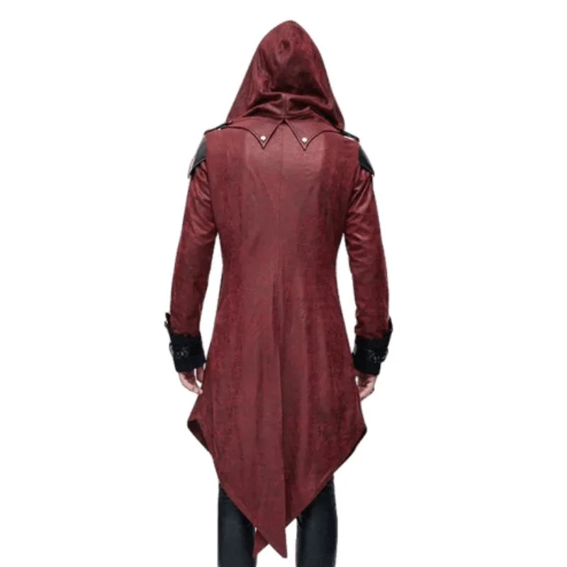 Vue 3 — Manteau Gothique Homme Rouge