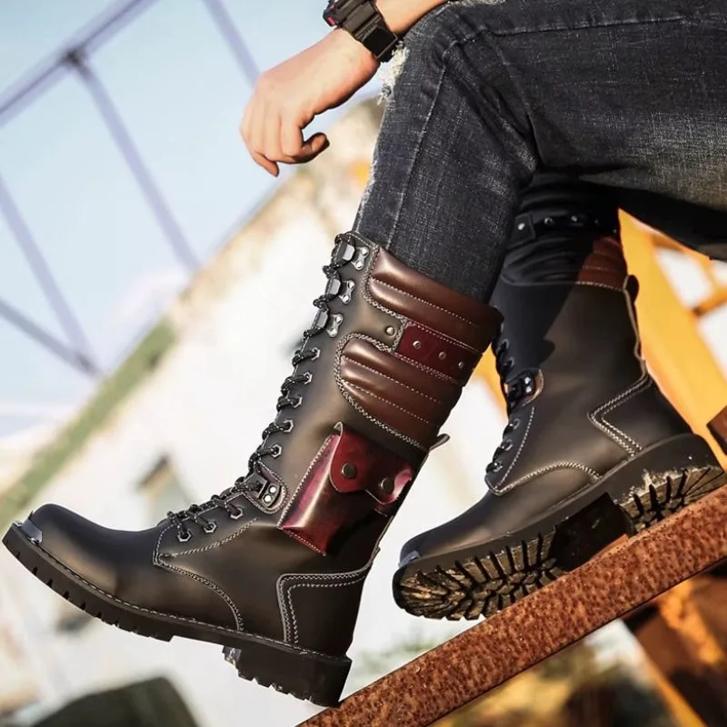 Vue 2 — Bottes Style Steampunk Homme