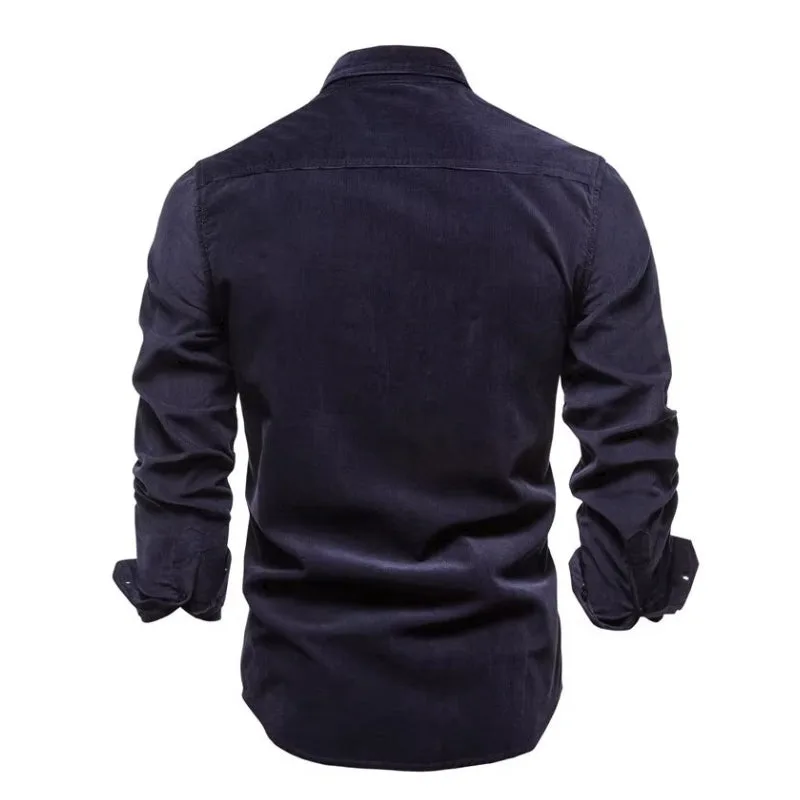 Vue 2 — Chemise Velours Côtelé Homme