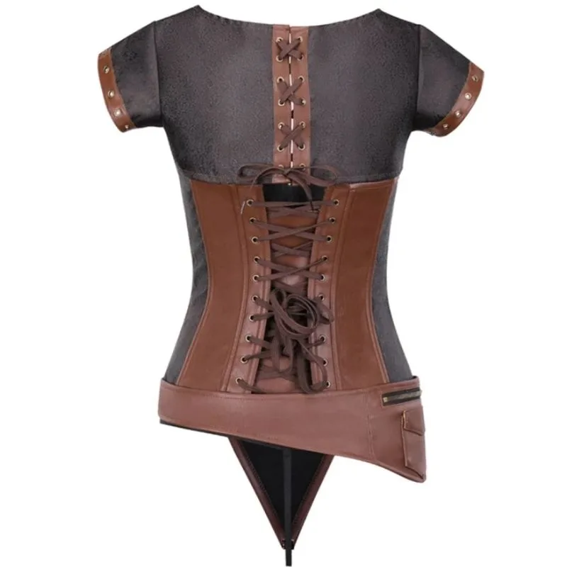 Vue 6 — Steampunk Leather Corset