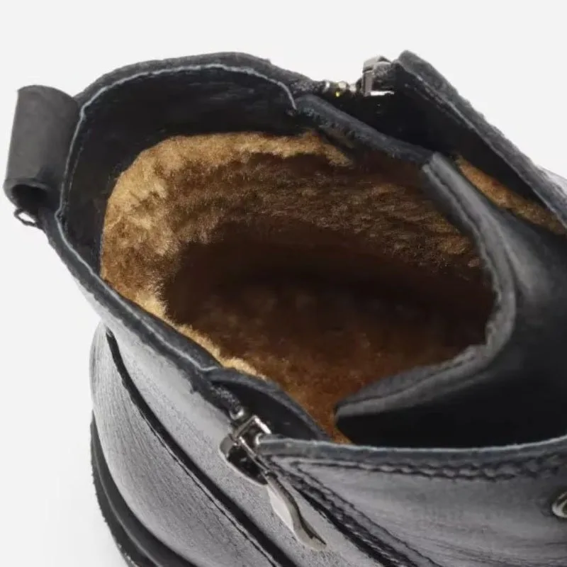 Vue 11 — Bottines Cuir Vintage pour Homme