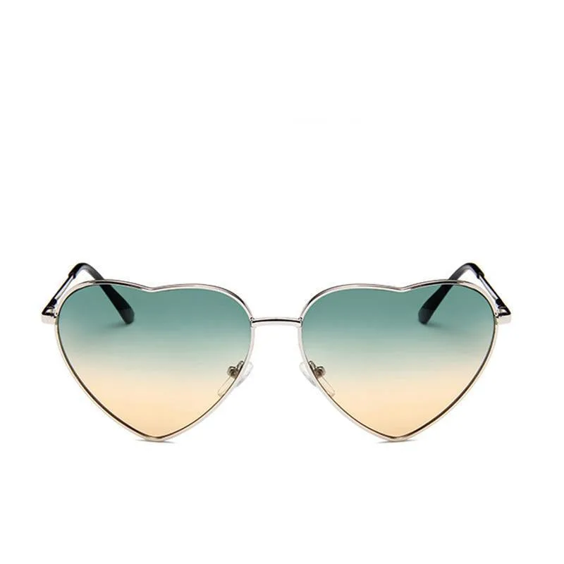 Vue 2 — Lunettes de Soleil Cœur Vert