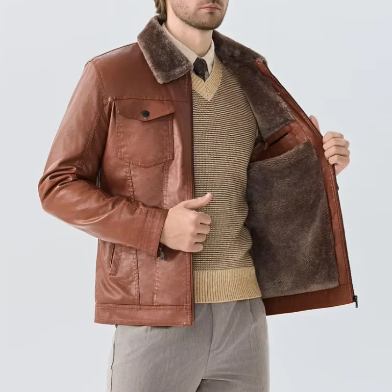 Vue 5 — Veste Aviateur Col Fourrure Homme
