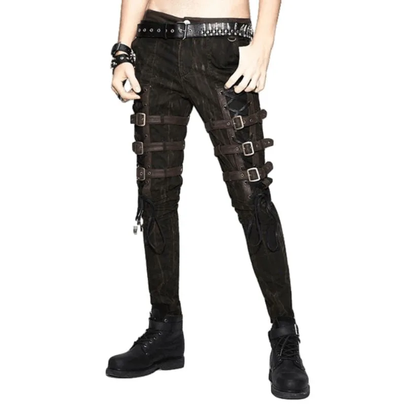 Pantalon Punk Marron