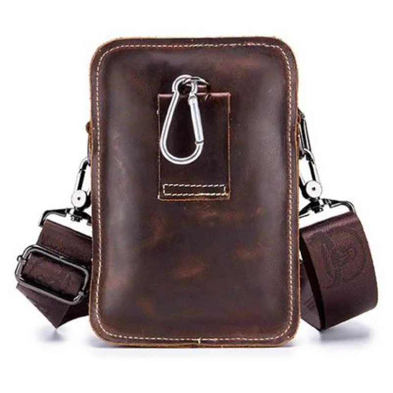Vue 6 — Pochette Cuir Homme Bandoulière