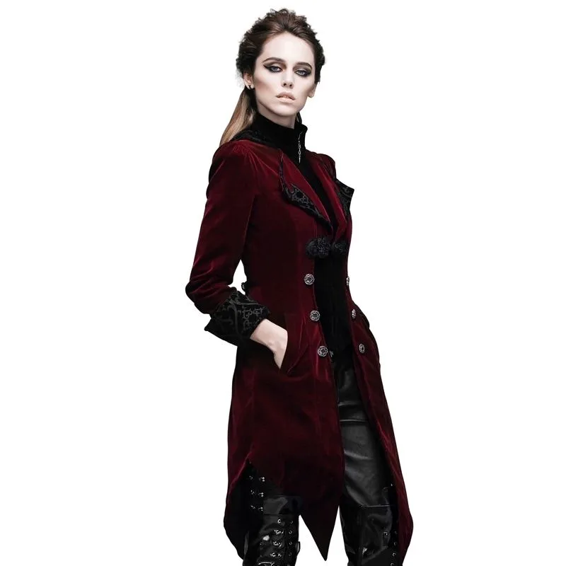 Vue 3 — Veste Steampunk Rouge