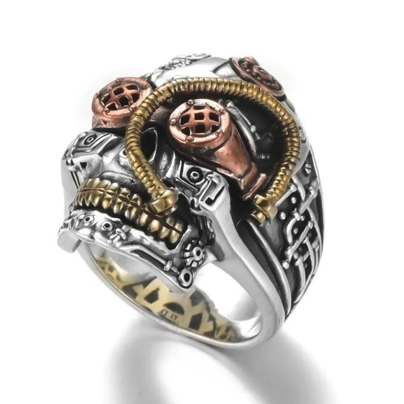 Vue 5 — Bague Steampunk Skull