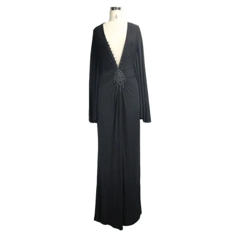 Vue 3 — Robe Steampunk Victorienne Noire