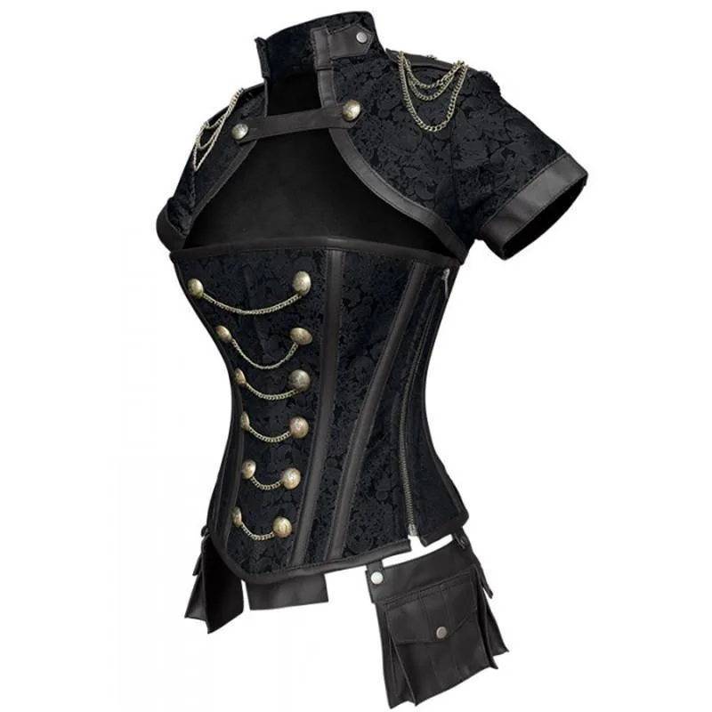 Vue 2 — Corset Steampunk Femme Gothique