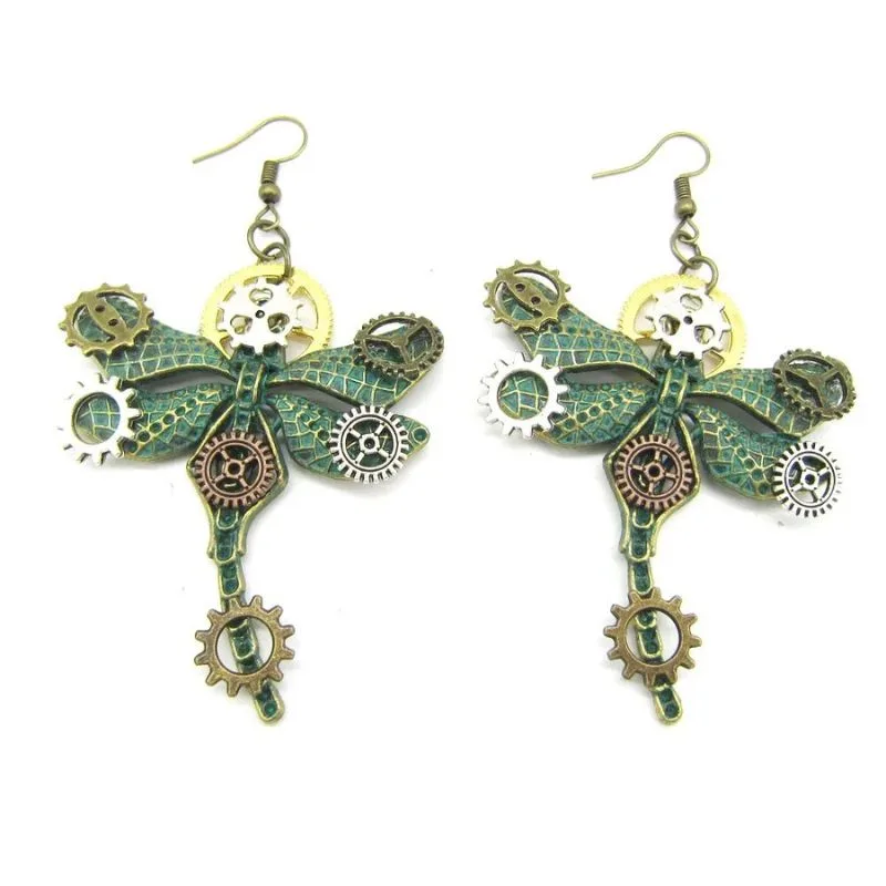 Vue 40 — Boucles d'Oreilles Pendantes Steampunk