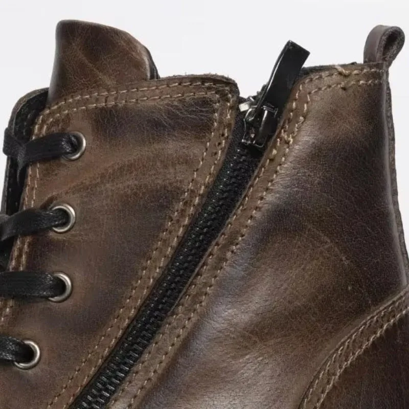 Vue 9 — Bottines Cuir Vintage pour Homme