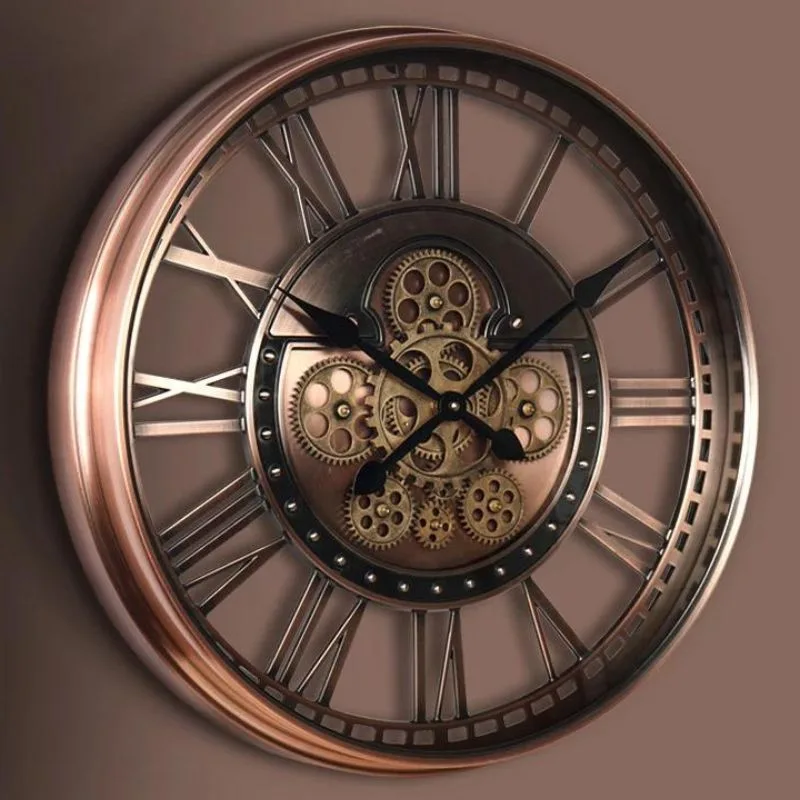Vue 5 — Horloge Steampunk Vintage Mécanisme Apparent