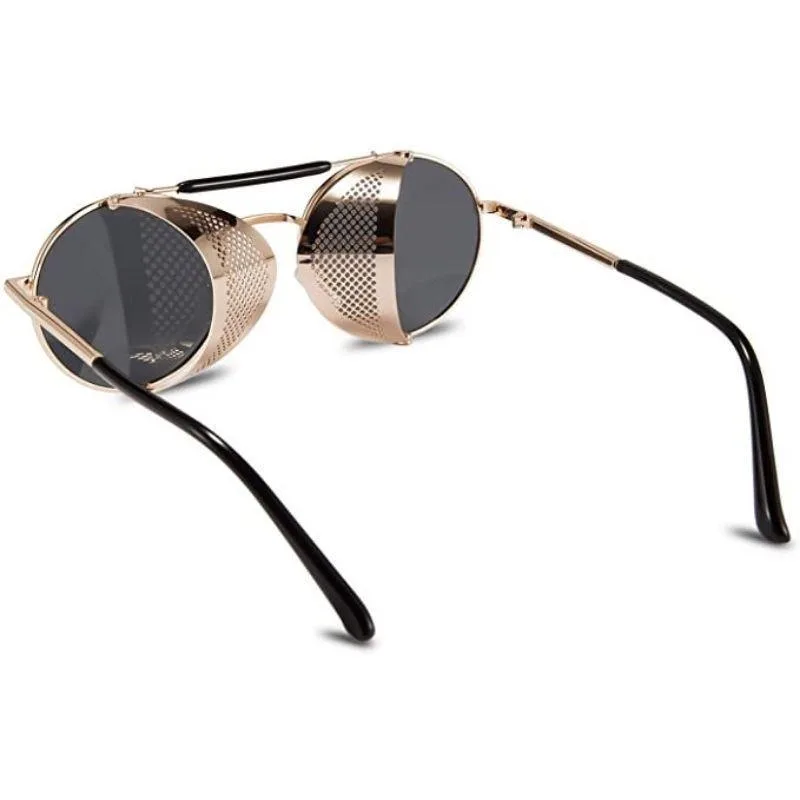 Vue 5 — Lunettes de Soleil Rondes Steampunk