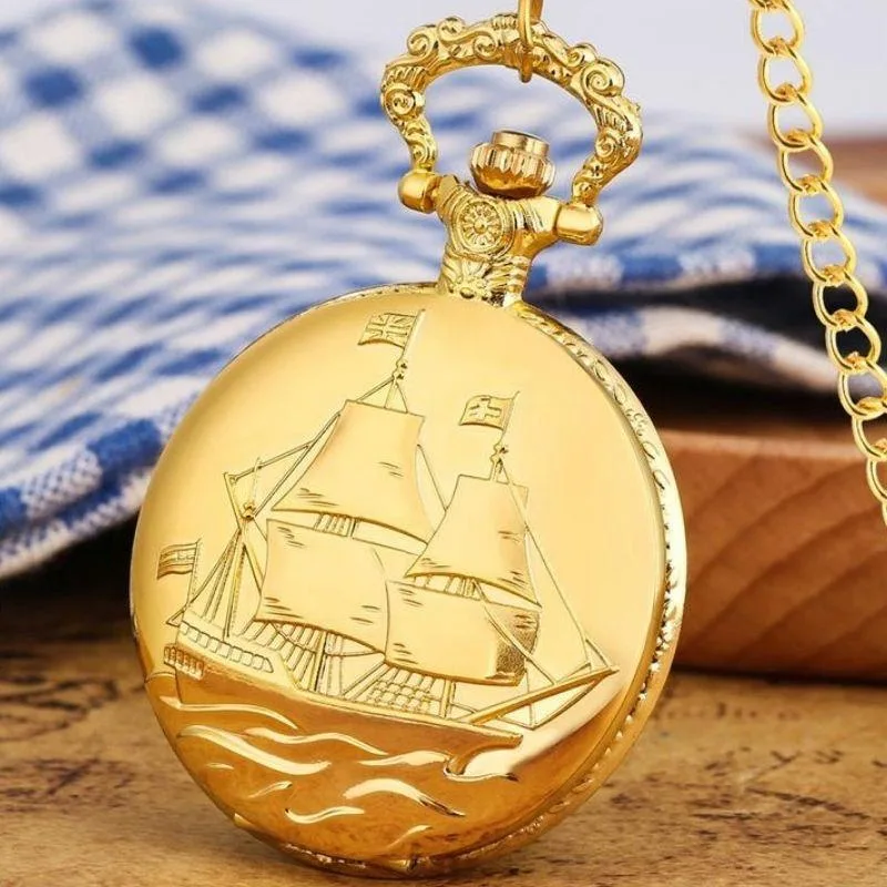 Vue 2 — Montre à Gousset Steampunk Bateau