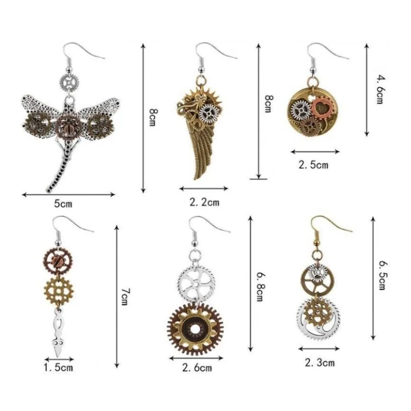 Vue 3 — Boucles d'Oreilles Steampunk