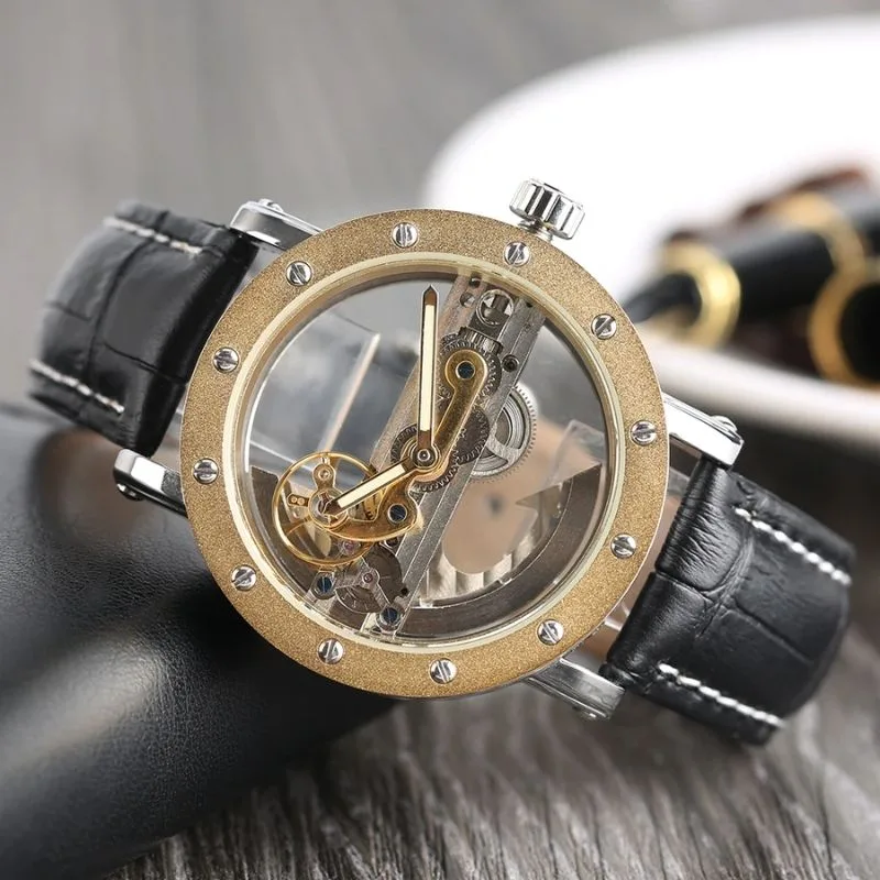 Vue 12 — Montre Homme Squelette Transparent