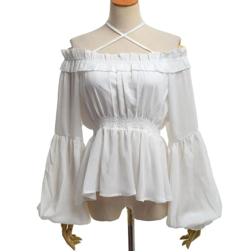 Vue 4 — Chemise Médiévale Femme Manches Évasées