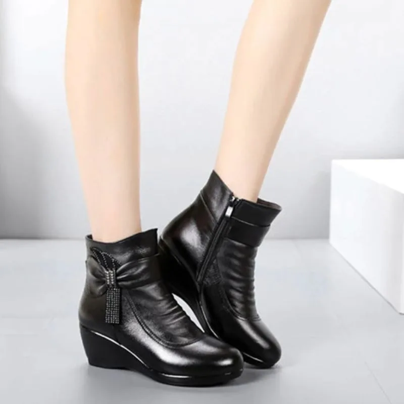Vue 2 — Bottines Sans Lacets pour Femme