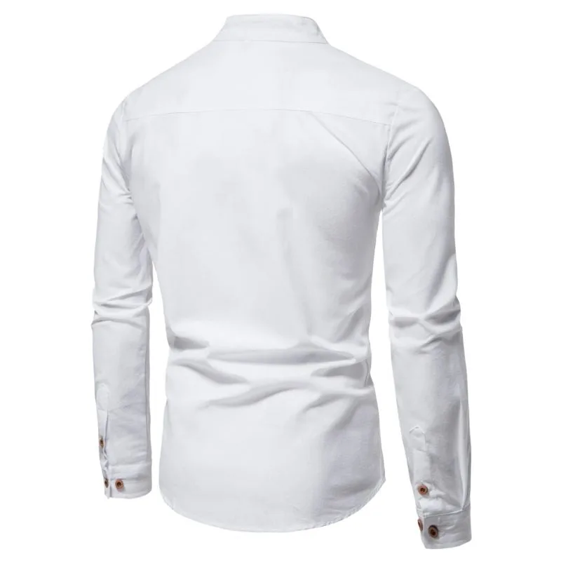Vue 4 — Polo Manche Longue Col Mao