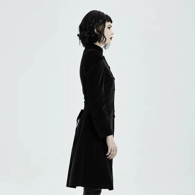 Vue 2 — Manteau Redingote Femme Gothique