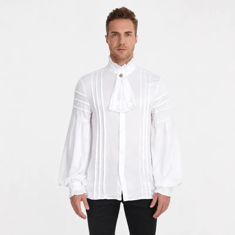 Vue 2 — Chemise Steampunk Homme à Jabot