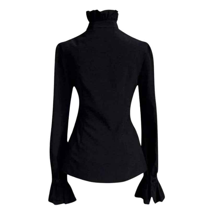Vue 4 — Chemise Victorienne avec Volant Femme