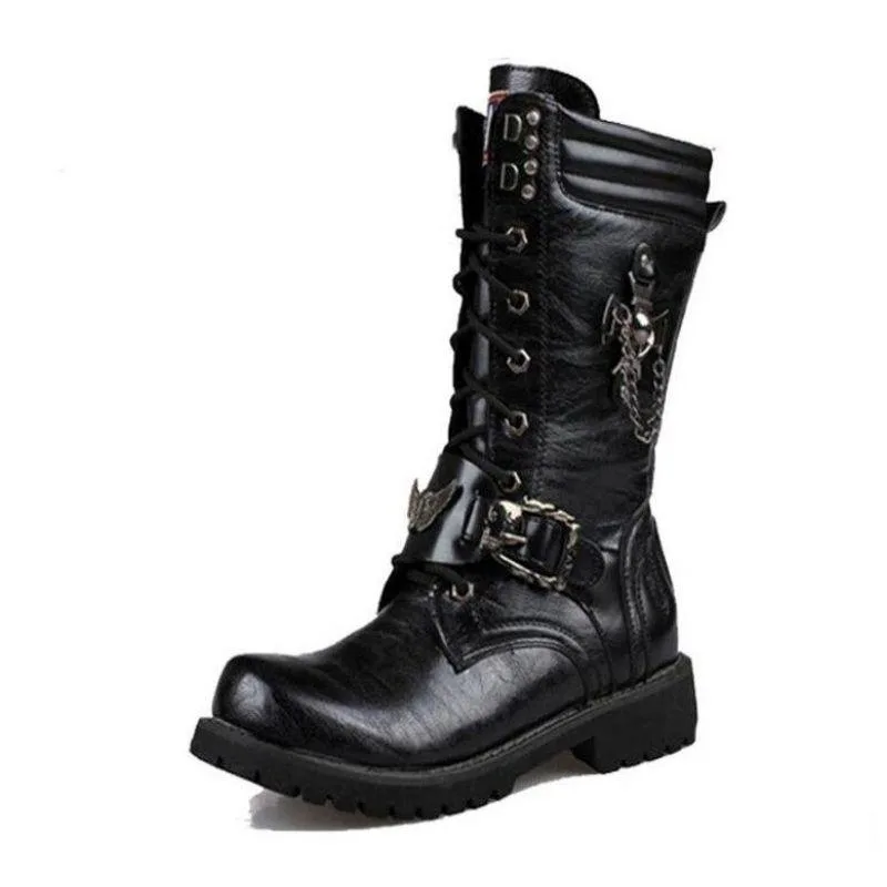 Bottes Steampunk Gothique Tête de Mort Bottes Steampunk Gothique Tête de Mort