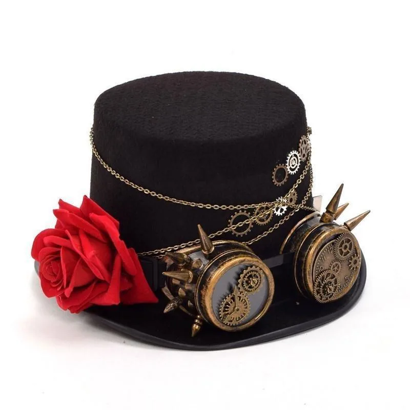 Chapeau Steampunk Haut de Forme pour Femme