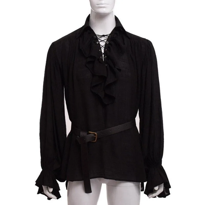 Vue 2 — Chemise Steampunk Homme Noire