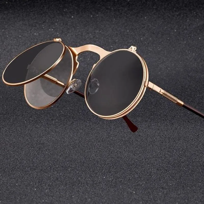 Vue 2 — Lunettes de Soleil Vintage Flip Up