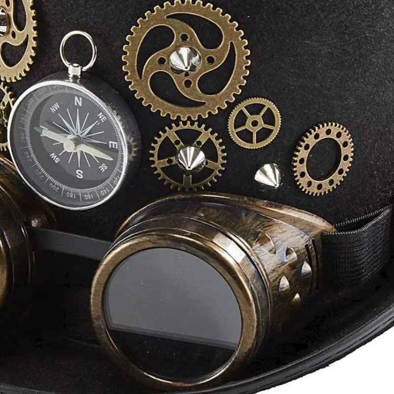 Vue 5 — Chapeau Steampunk avec Mécanismes
