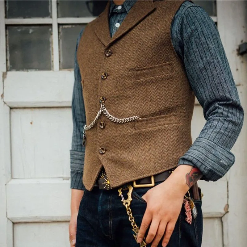 Vue 2 — Gilet Steampunk Homme Sans Manche